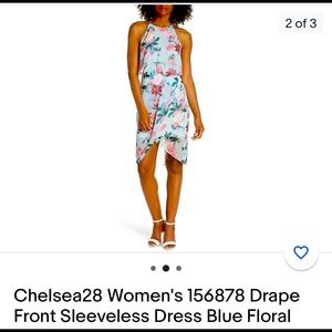 Drape front floral dress